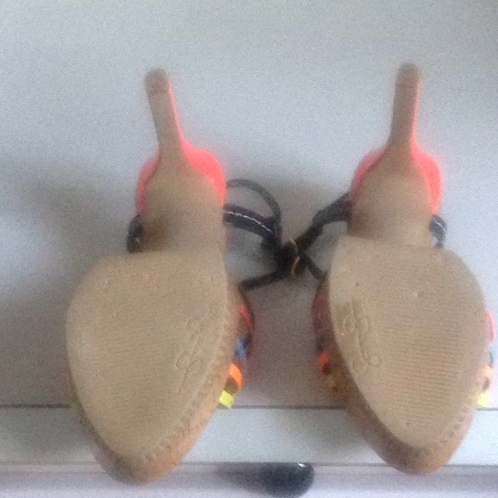 Multi Color Platform Heels Size 7 Patent Leather - image 4